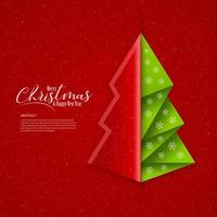 banner de navidad y año nuevo con árbol abstracto vector