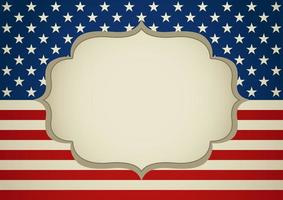USA banner with blank frame vector