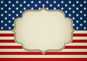 USA banner with blank frame vector