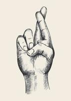 Hand Gesture Sketch Vector