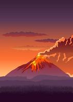 Volcano Vector illustration
