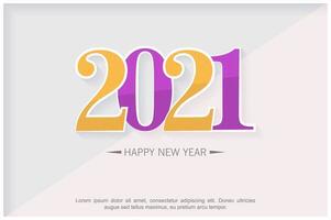 New year 2021 abstract background design vector