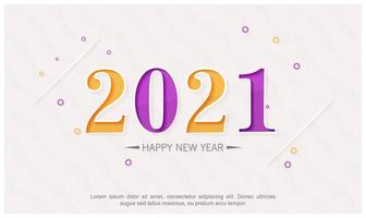 New year 2021 abstract background design vector