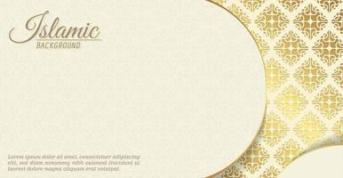 Elegant Islamic background with pattern motif vector