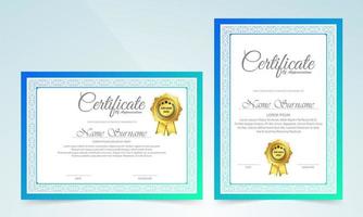 Classic certificate template  with frame design vector