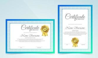 Classic certificate template  with frame design vector