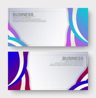 Business banner with wave background vector