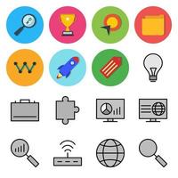 Icon Set Of Search Engine Optimization For Personal And Commercial Use... vector