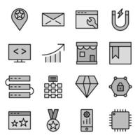 Icon Set Of Search Engine Optimization For Personal And Commercial Use... vector