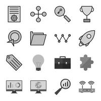 Icon Set Of Search Engine Optimization For Personal And Commercial Use... vector