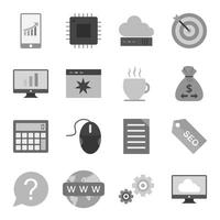 Icon Set Of Search Engine Optimization For Personal And Commercial Use... vector