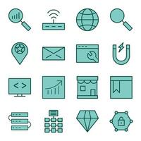 Icon Set Of Search Engine Optimization For Personal And Commercial Use... vector