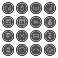 Icon Set Of Search Engine Optimization For Personal And Commercial Use... vector