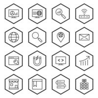 Icon Set Of Search Engine Optimization For Personal And Commercial Use... vector