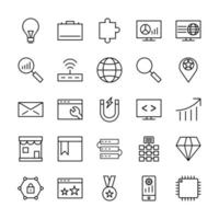 Icon Set Of Search Engine Optimization For Personal And Commercial Use... vector