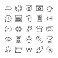 Icon Set Of Search Engine Optimization For Personal And Commercial Use... vector
