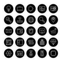 Icon Set Of Search Engine Optimization For Personal And Commercial Use... vector