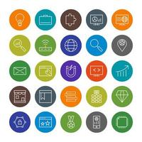 Icon Set Of Search Engine Optimization For Personal And Commercial Use... vector