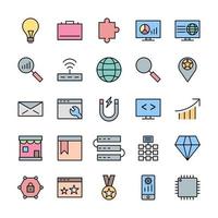 Icon Set Of Search Engine Optimization For Personal And Commercial Use... vector