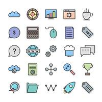 Icon Set Of Search Engine Optimization For Personal And Commercial Use... vector