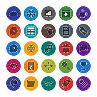 Icon Set Of Search Engine Optimization For Personal And Commercial Use... vector