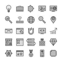 Icon Set Of Search Engine Optimization For Personal And Commercial Use... vector