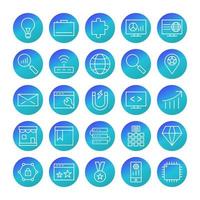 Icon Set Of Search Engine Optimization For Personal And Commercial Use... vector