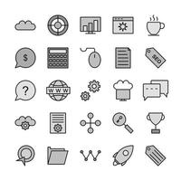 Icon Set Of Search Engine Optimization For Personal And Commercial Use... vector