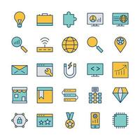 Icon Set Of Search Engine Optimization For Personal And Commercial Use... vector
