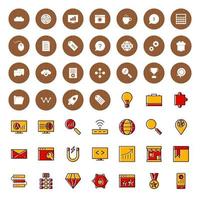 Icon Set Of Search Engine Optimization For Personal And Commercial Use... vector