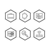 Icon Set Of Search Engine Optimization For Personal And Commercial Use... vector