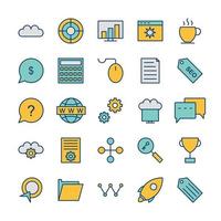 Icon Set Of Search Engine Optimization For Personal And Commercial Use... vector