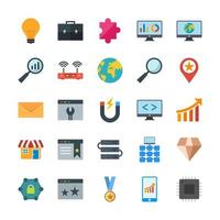 Icon Set Of Search Engine Optimization For Personal And Commercial Use... vector
