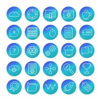 Icon Set Of Search Engine Optimization For Personal And Commercial Use... vector