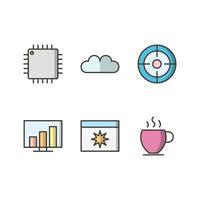 Icon Set Of Search Engine Optimization For Personal And Commercial Use... vector