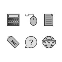 Icon Set Of Search Engine Optimization For Personal And Commercial Use... vector