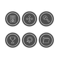 Icon Set Of Search Engine Optimization For Personal And Commercial Use... vector