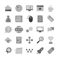 Icon Set Of Search Engine Optimization For Personal And Commercial Use... vector
