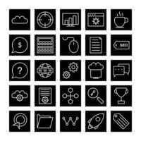 Icon Set Of Search Engine Optimization For Personal And Commercial Use... vector
