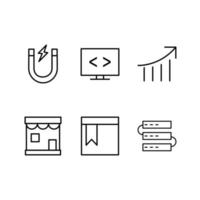 Icon Set Of Search Engine Optimization For Personal And Commercial Use... vector