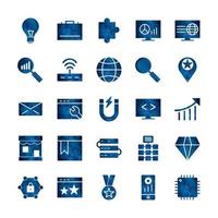 Icon Set Of Search Engine Optimization For Personal And Commercial Use... vector