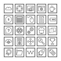 Icon Set Of Search Engine Optimization For Personal And Commercial Use... vector