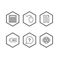 Icon Set Of Search Engine Optimization For Personal And Commercial Use... vector