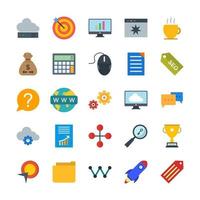 Icon Set Of Search Engine Optimization For Personal And Commercial Use... vector