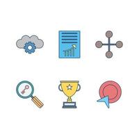 Icon Set Of Search Engine Optimization For Personal And Commercial Use... vector