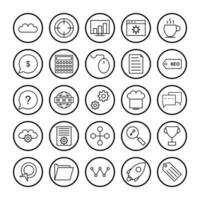 Icon Set Of Search Engine Optimization For Personal And Commercial Use... vector