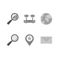 Icon Set Of Search Engine Optimization For Personal And Commercial Use... vector