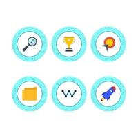 Icon Set Of Search Engine Optimization For Personal And Commercial Use... vector