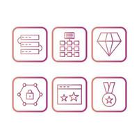 Icon Set Of Search Engine Optimization For Personal And Commercial Use... vector