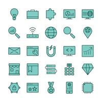 Icon Set Of Search Engine Optimization For Personal And Commercial Use... vector